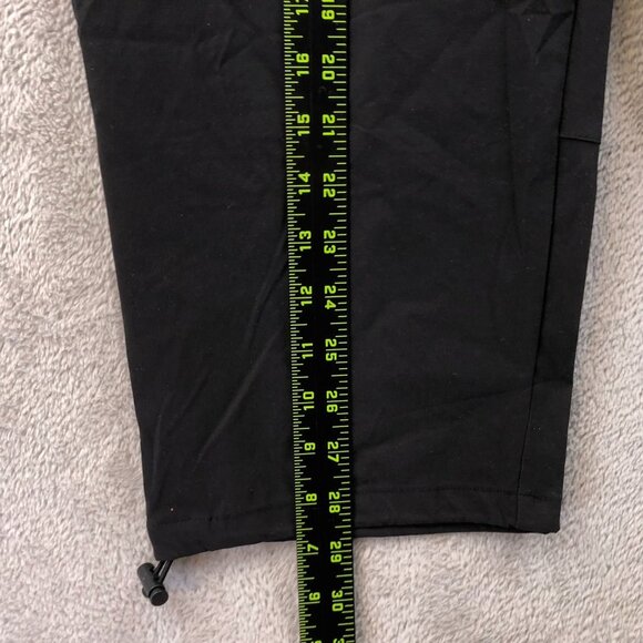 NWT Magco Msen Womens Cargo Pants Small Black Outdoors Capri Elastic Waist Casua - Picture 7 of 13